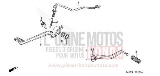 BRAKE PEDAL/CHANGE PEDAL CBR1100XX1 de 2001